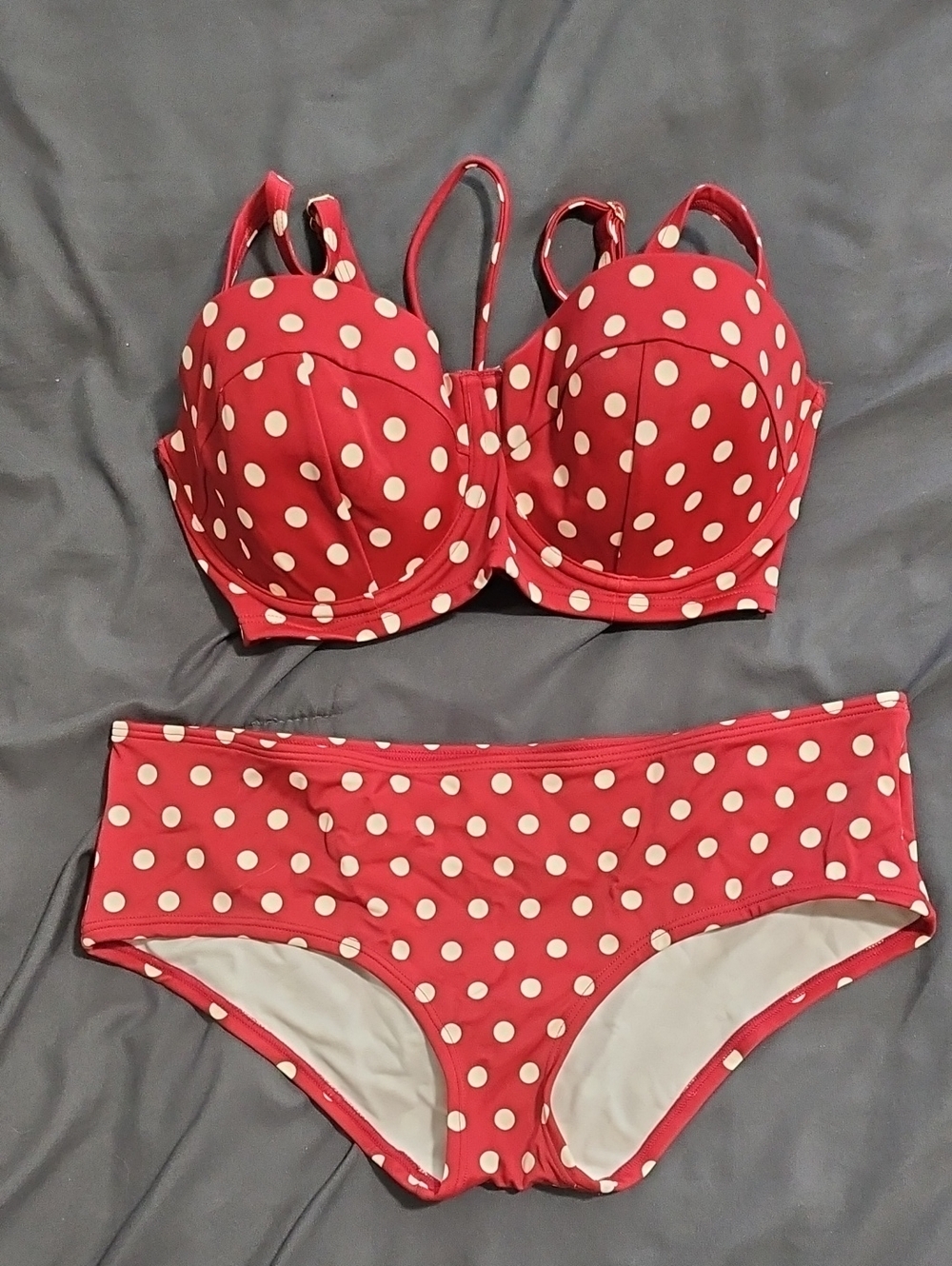 Adore Me Red Polka Dot Bikini Set